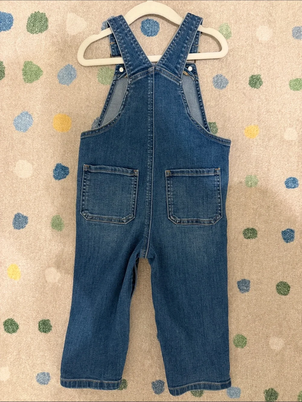 Primary Denim Overalls in Classic Wash, size 18-24 mo